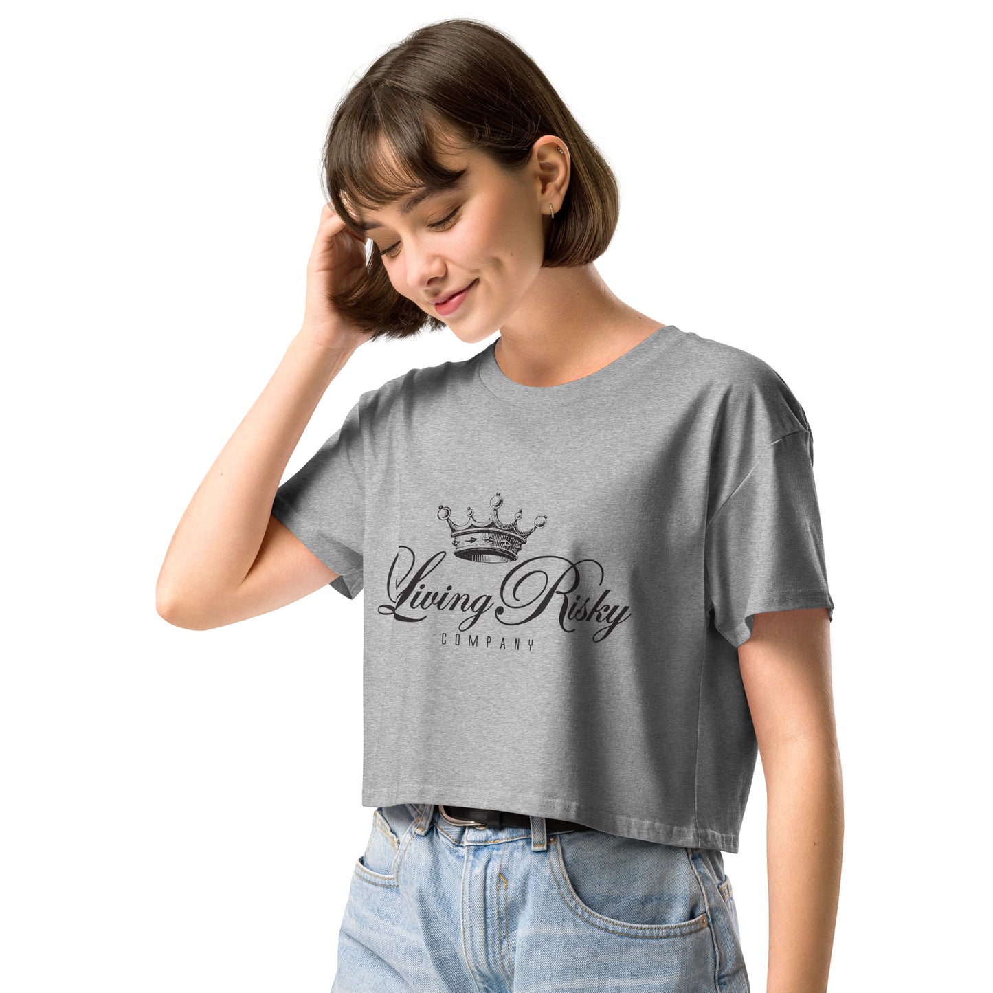 Women’s crop top - Light with Black Script