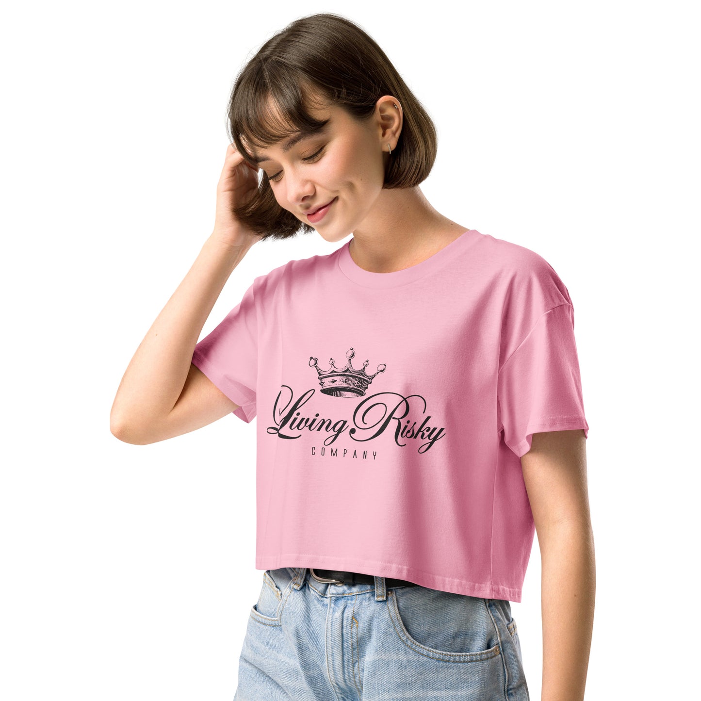 Women’s crop top - Light with Black Script