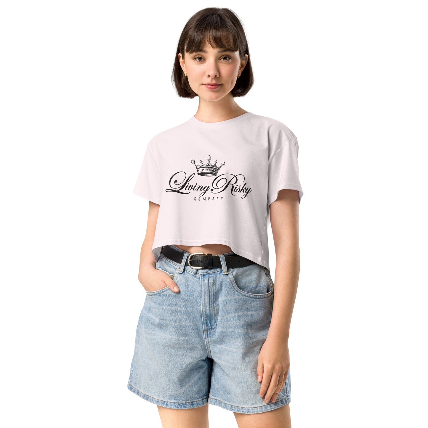 Women’s crop top - Light with Black Script