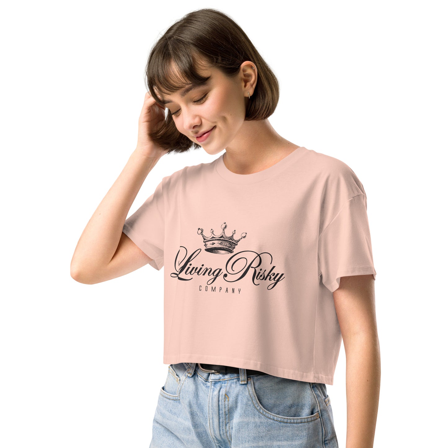 Women’s crop top - Light with Black Script